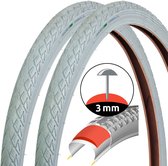 2x Fietsbanden Grijs Retro Stijl 28" 50-622 Lekvrij