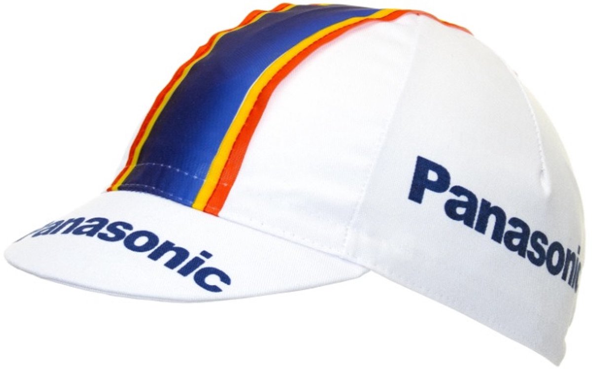Retro Koerspet Panasonic / Fietspetje Wit Blauw