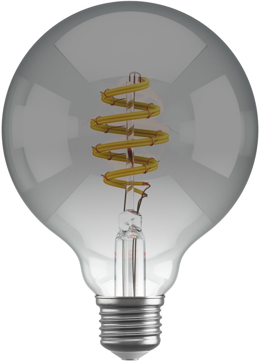 Hombli Smart Filament Bulb - E27 G95 - Smokey - Globe - Warm wit licht - Koel wit licht - Vintage look - - 1 Stuk