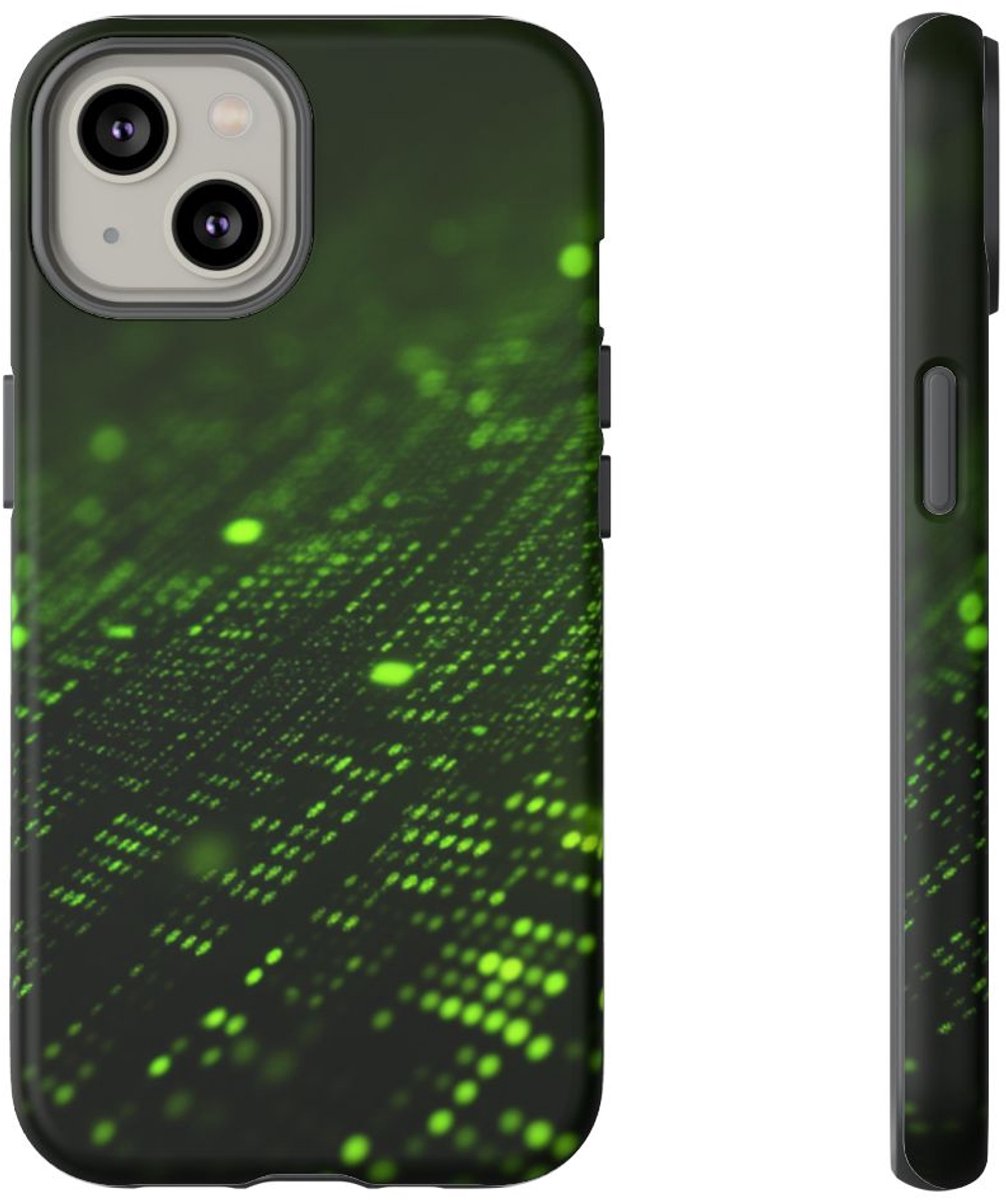 Abstract Digitaal Deeltjesraster Ontwerp – Telefoonhoesje Geschikt voor iPhone 14