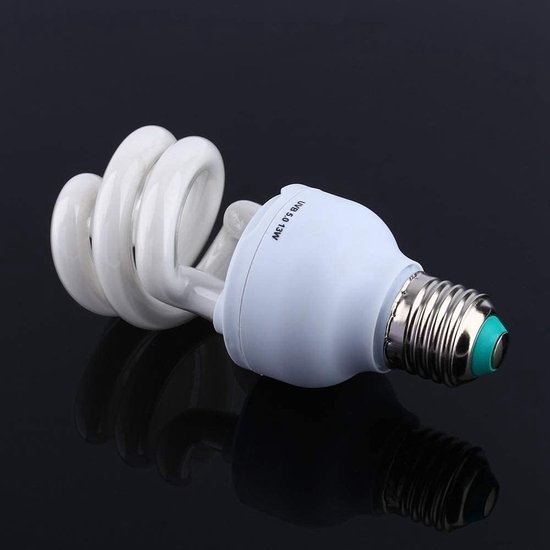 Tropische Terrariumlamp 13W - Uvb 5.0 - E27 Basis - Energiebesparende Schildpad Snake Reptielen Gloeilamp - Uv-Lamp - Compacte Fluorescentielamp voor Terrarium en Reptielen — afbeelding 3