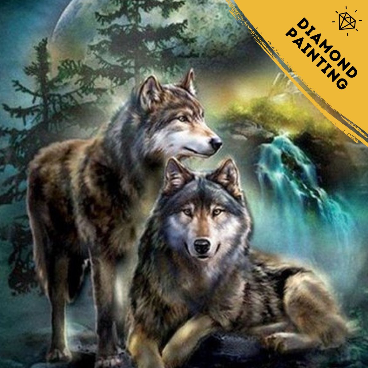 De Hobby Planeet Diamond Painting Dieren 30x40cm - Diamond Painting Volwassenen - Kinderen
