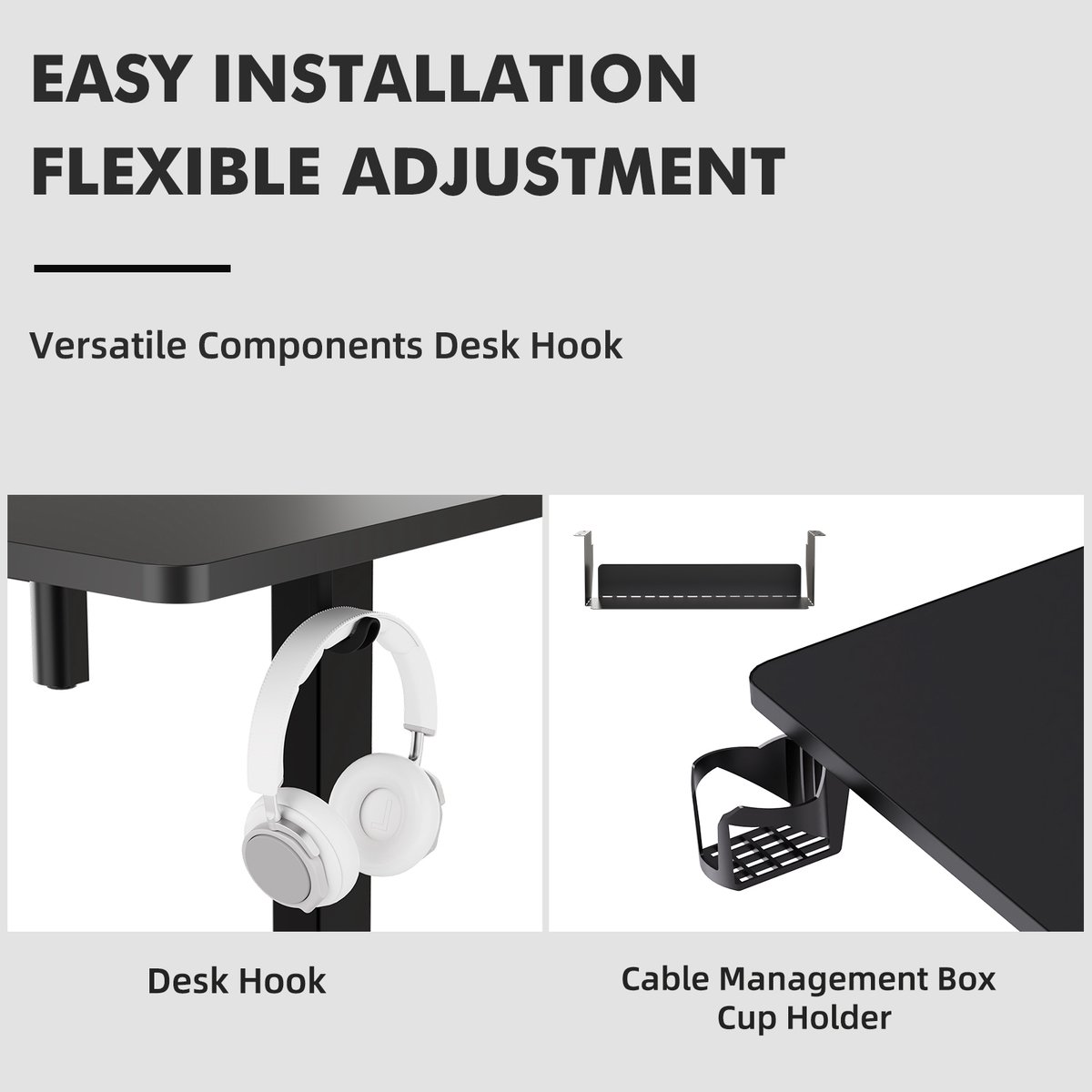 HOMAVO Zit-sta bureau elektrisch verstelbaar , Geheugenfunctie en anti-botsing, USB-A en TYPE C Poorten, Verstelbare Hoogte
