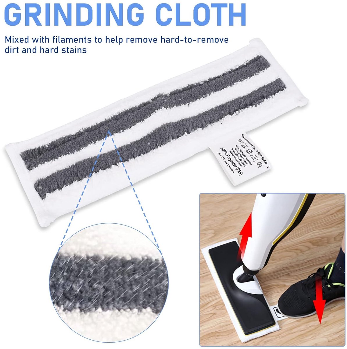 Stoomreiniger-accessoires set - 12 stuks - microvezel en nylon - veelzijdig — cadeau in Cadeau-ideeën - foto 3