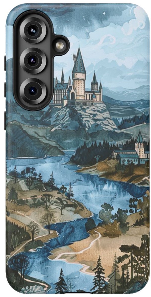 Gouache Kasteel Landschap – Telefoonhoesje Geschikt voor Galaxy S25 Plus
