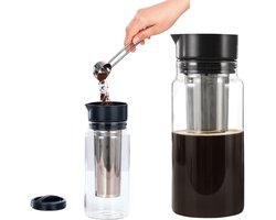 Xavax 00111254 Cold Brew Koffiezetter Glas 1L Koffiemaker Karaf Roestvrijstalen Filter