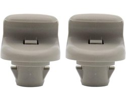 Inner Zonneklep Clips - Zonneklep Houder Beugel Haak Grijs - Voor Nissan Qashqai J10 Juke F15 Tiida C12 X-Trail T30 T31 Almera Note E11 E12 Leaf ZE0 ZE1 Micra K12 Primera Pathfinder R51 Frontier