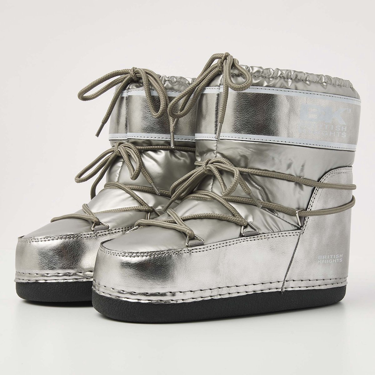 British Knights Blizzard Dames Veter Boot – Vrouwen Schoenen Zilver