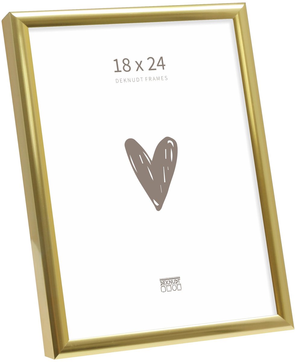 Deknudt Frames fotolijst S027A4 - smal goudkleurig aluminium - 18x24