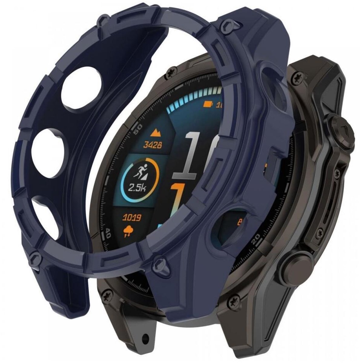 Garmin Fenix 8 47mm Hoesje - TPU Bumper Case - Blauw