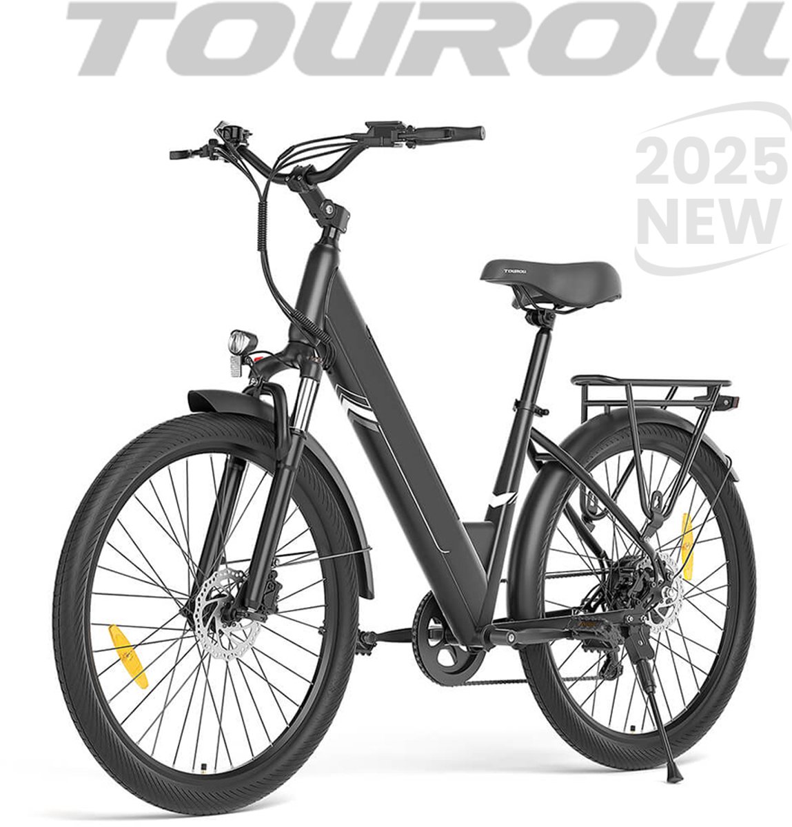 Touroll J1 Pro Elektrische Fiets 36V 15,6Ah 250W - Zwart - Hydraulische Schijfremmen - 100km Bereik - 7 Versnellingen Shimano