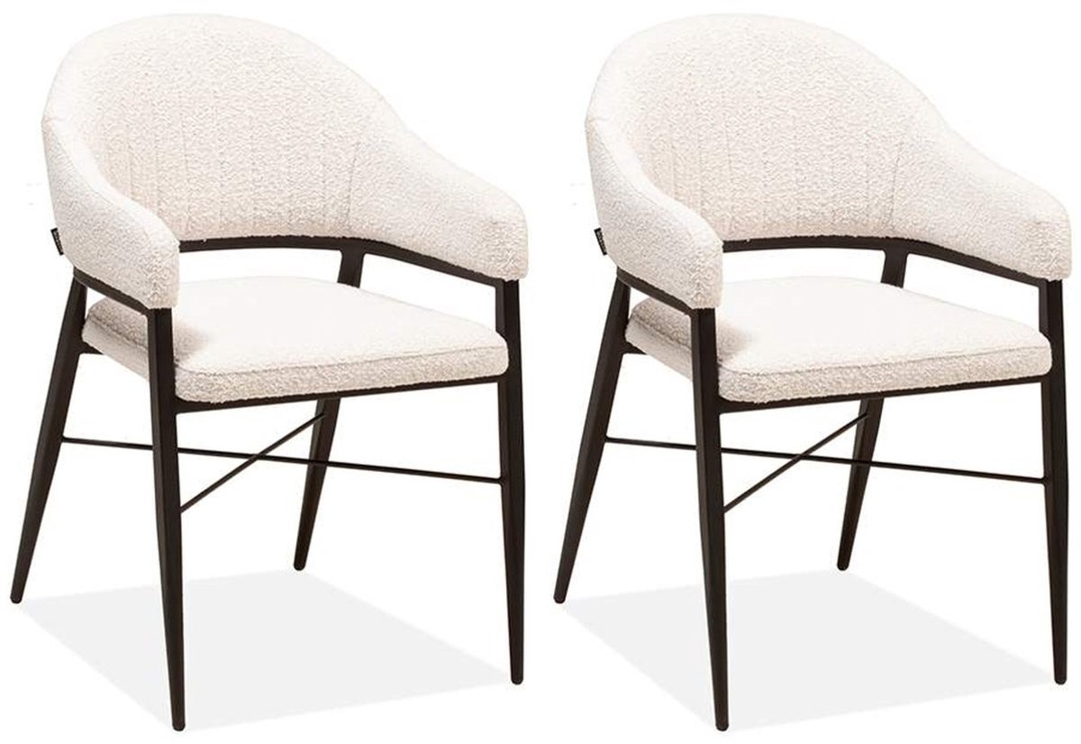 MX Sofa - Eetkamerstoel Roma - Pearl (set van 2 stuks)