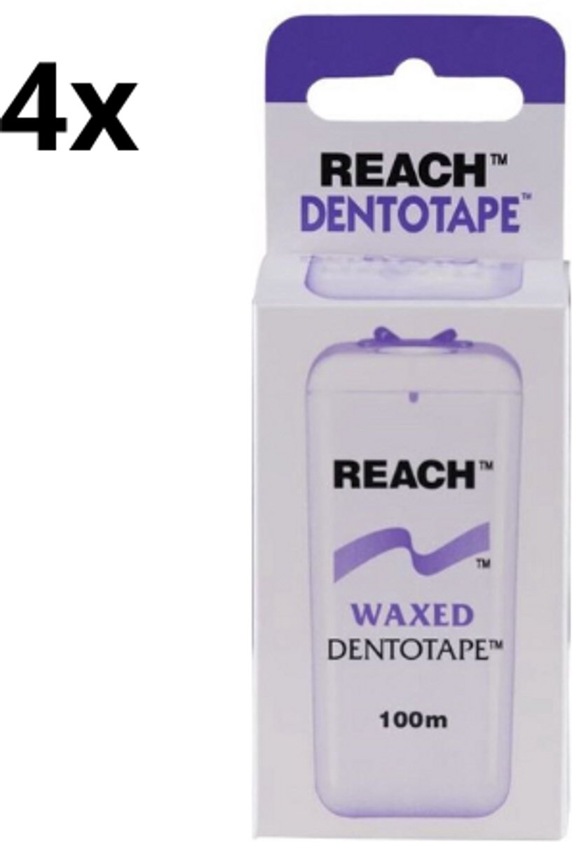 Johnson & Johnson Reach Dentotape Waxed - 4 x 100 m - Voordeelverpakking