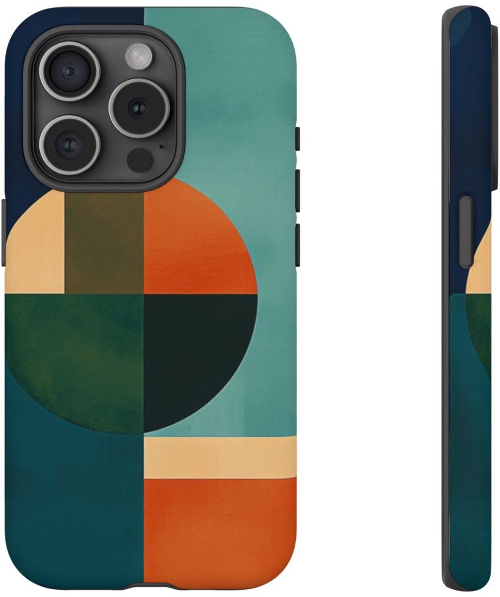 Geometrisch Abstract Ontwerp – Telefoonhoesje Geschikt voor iPhone 15 Pro