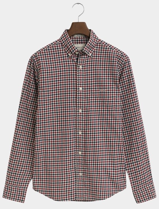 Chemise décontractée à manches longues Gant en sergé rouge à carreaux vichy 3250233/604