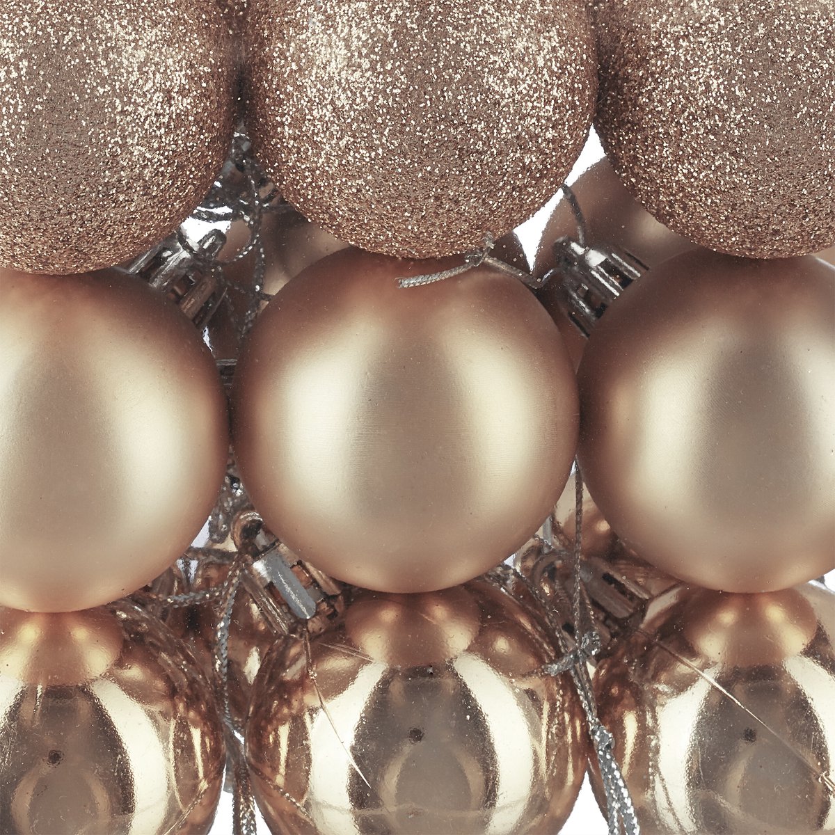 Kerstballen - set van 100 - plastic - champagne – foto 7
