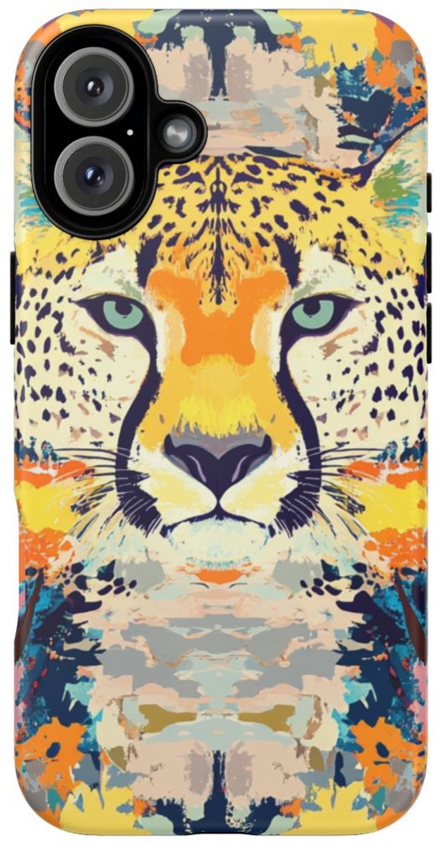 Abstracte Cheetagezicht Patroon – Telefoonhoesje Geschikt voor iPhone 16 Plus
