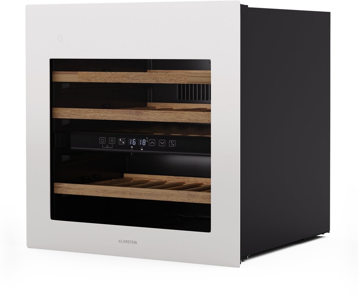 Klarstein Klarstein Rhone 36 Duo Wijnkoelkast - 36 Flessen - 2 Zones - 5-22°C - UV-bescherming - Stille werking - Zwart - Wijnklimaatkast - Wit - Klarstein - €569,99
