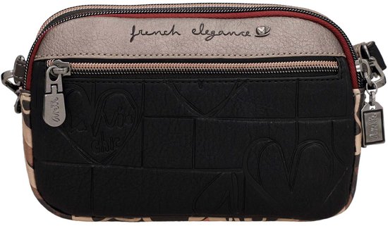 Sac Bandoulière Anekke Mademoiselle Multicolore Marron Foncé - Neuf Avec étiquettes