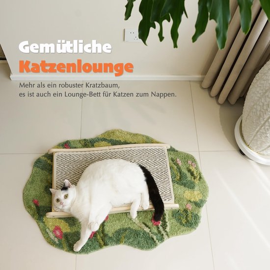 PETKARAY Sisal Krabplank Voor Katten – Gebogen, Groot, Geschikt Als Ligbed Of Krabmat 2 miniatura