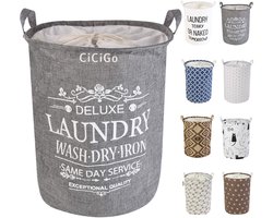 19,7 inch/50,0 cm wasmand, inklapbare opbergmand met gemakkelijke draaggrepen, waterdicht rond katoenen linnen, voor babyproducten, speelgoed, slaapkamermand