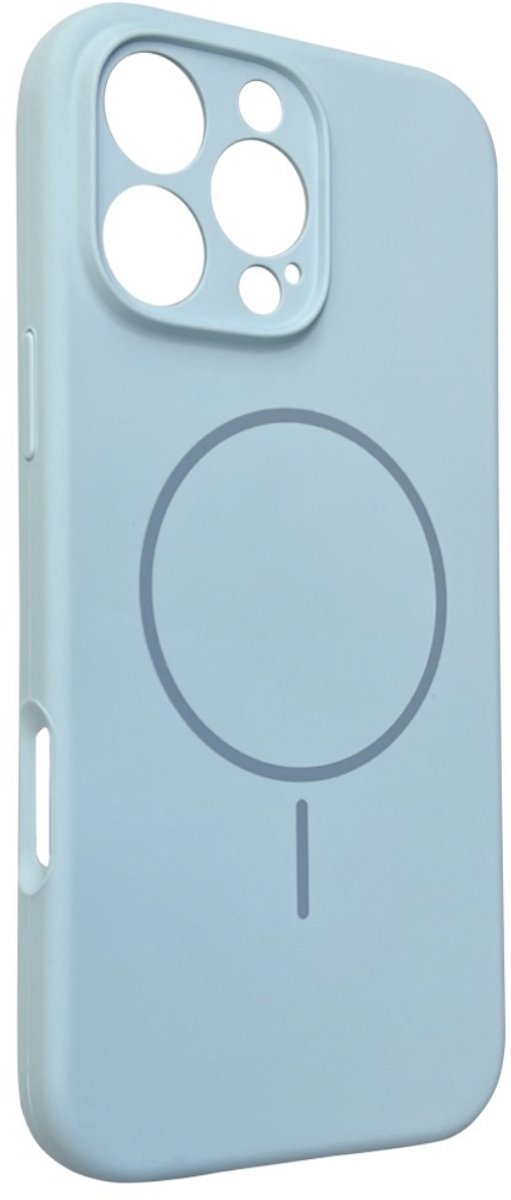 iPhone 16 Pro Max MagSafe Hoesje – Liquid Soft Touch – Lichtblauw