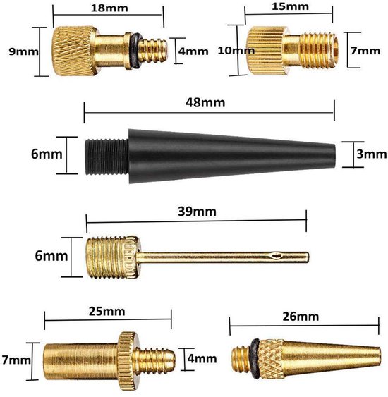 Set Verloopnippels Fietspomp - 32 Stuks - Fietsventiel - Universeel - Adapter fietspomp, Ballenpomp - Voor Frans ventiel en Autoventiel - voor alle fietsventielen van NC Onderdeelhouder — afbeelding 4