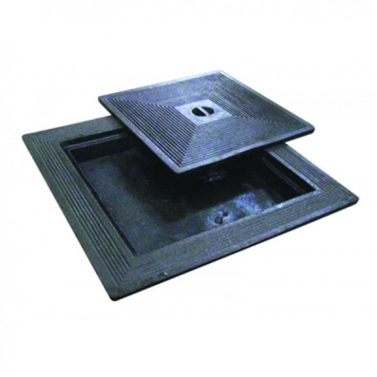 Couvercle d'inspection en fonte à double fond - 50x50cm