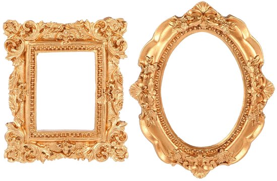 DONGKER Mini-fotolijst, 5 stuks, vintage gouden fotolijst