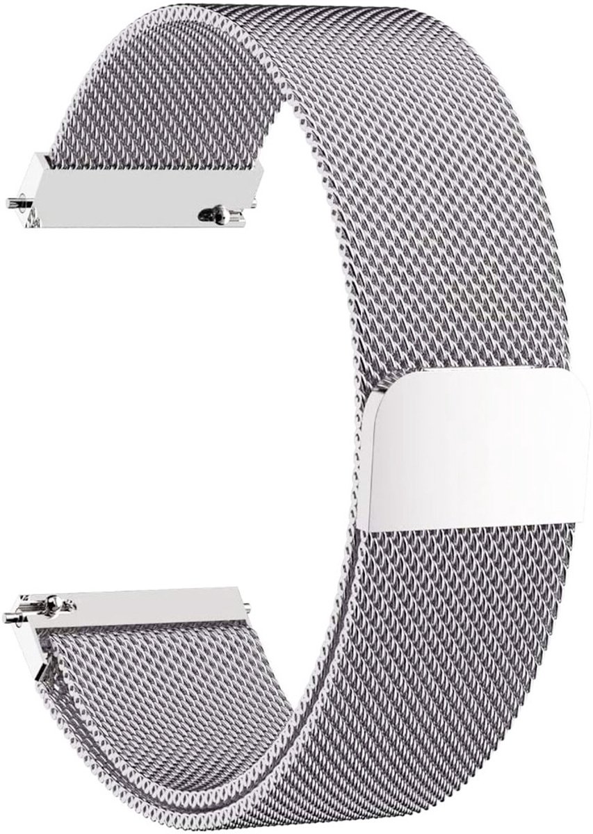 Qelus Zilver Roestvrijstalen Mesh Horlogebandje - Magneetsluiting Snelwissel - Universeel Horlogeband Horlogebandje Voor Smartwatches Horloges - Instelbaar 167-252mm - 18mm