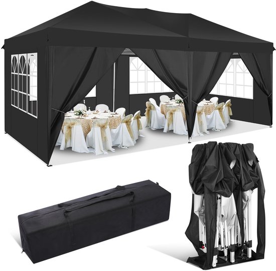 Partytent 3x3 Met Zijwanden Outsunny Partytent Voor In De Tuin Paviljoen Partytent Feesttent Tuintent Tent 2 Kleuren 3 X 3 M 01 0191n Partytent 5x5