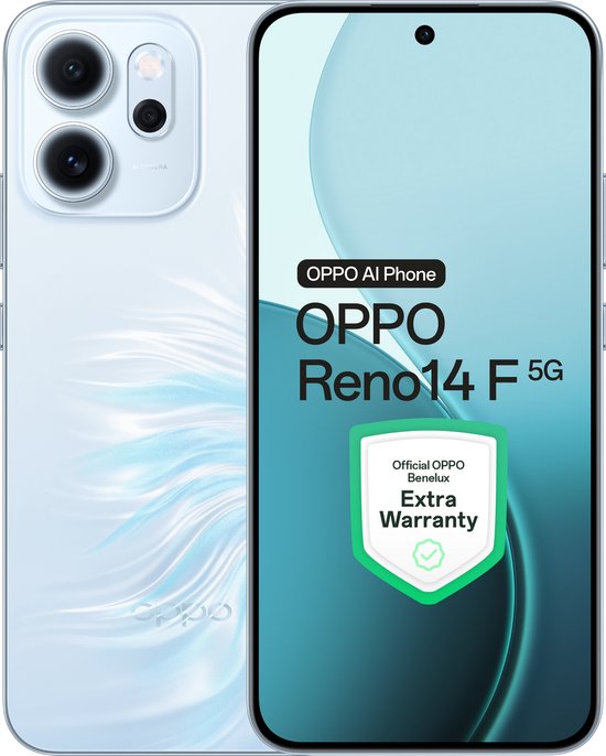 OPPO Reno14 F 5G 8+256GB Opal Blue - Extra Garantie