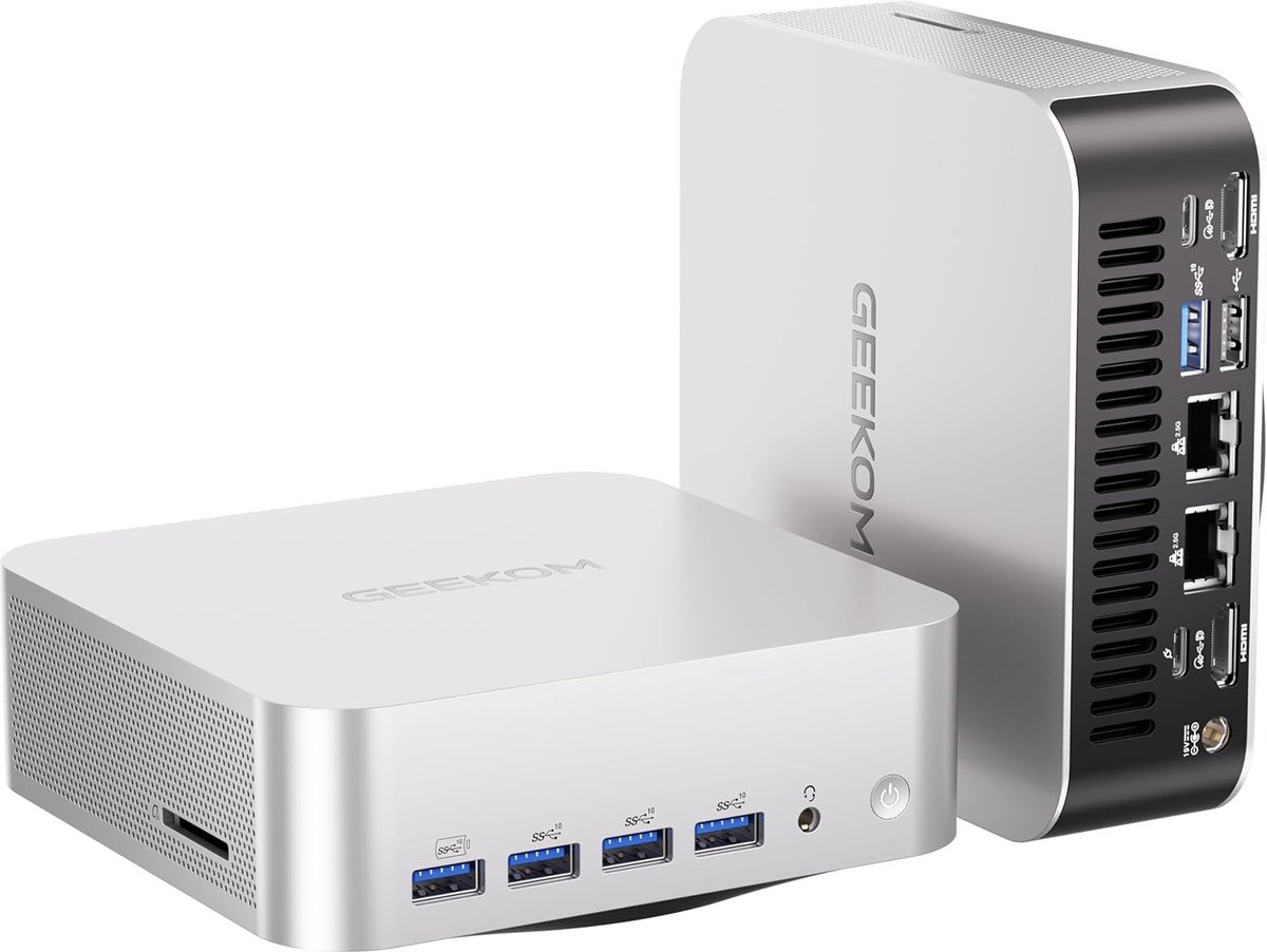 GEEKOM A9 Max 2026 AI mini-pc met - AMD Ryzen AI 9 HX 470 - 32 GB DDR5+ 1 TB SSD - 2.5G Dual-LAN - mini-computer - Windows 11 Pro - 2 × USB4|HDMI 2.1|Wi‑Fi 7 en BT 5.4 - - Mini PC met,Mini Computer,Game PC,pc voor gam