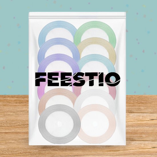 Set de rubans de satin Feestio - Rubans 22 couleurs - Ruban cadeau - Ruban - Ruban décoratif - Ruban