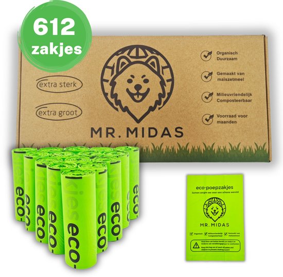 Hondenpoepzakjes – 612 stuks – biologisch afbreekbaar – extra stevig