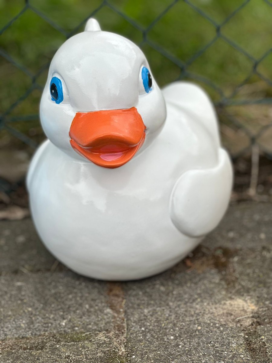 Goodyz - Decoratie - Dieren - Bad Eend - Badeend - M - 25cm lang- Wit