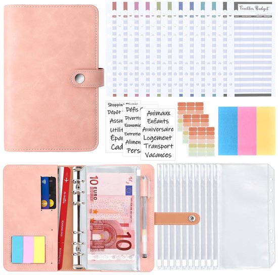 Portefeuille budgétaire avec Enveloppes - Accessoires Parfaits pour la Gestion Budgétaire - Set de 10