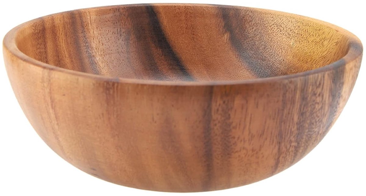 Houten schaal - duurzaam en elegant - 1 stuk - natuurlijk hout