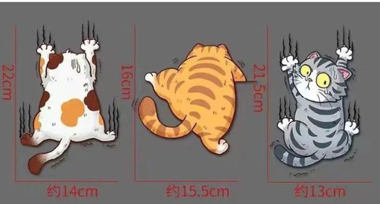 500 stuks Cat Meme Stickers Roll, Grappige Katten Sticker Roll