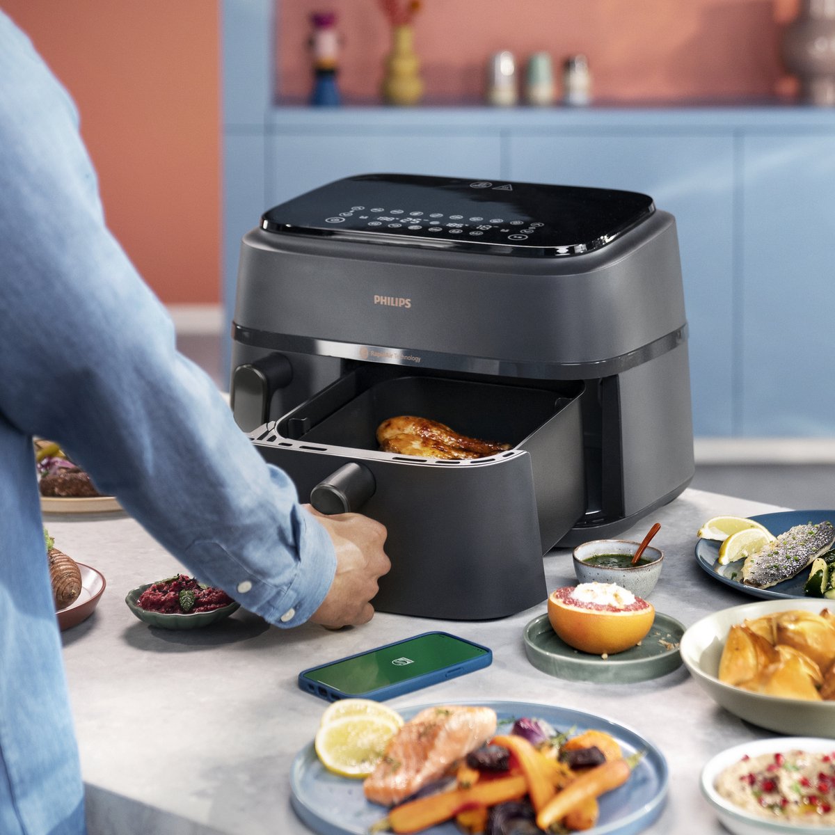 Philips 3000 Series Airfryer met 2 Lades - afbeelding 2