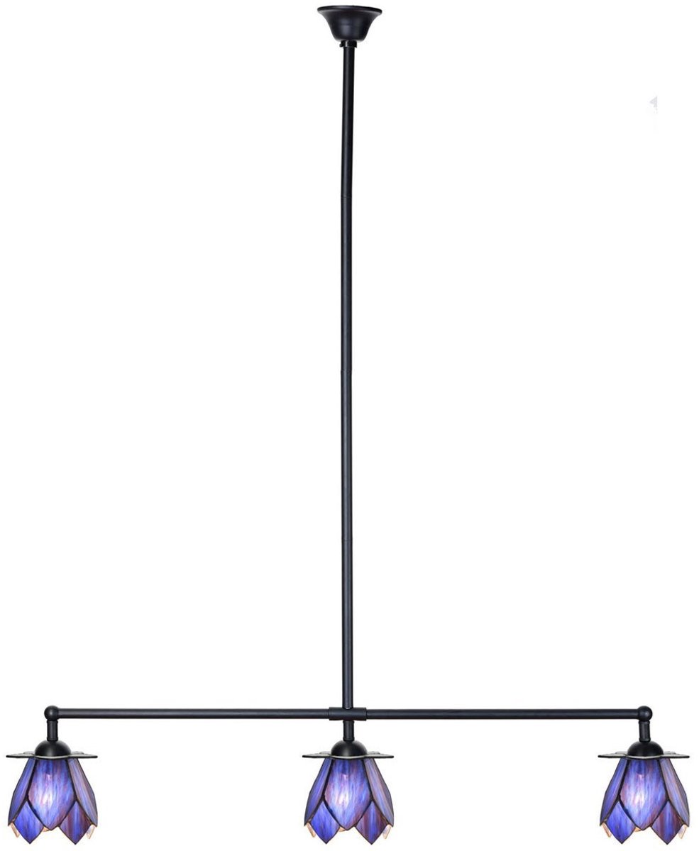 Tiffany T-lamp 3 lichts ''Blue Lotus'' - Art Deco Trade