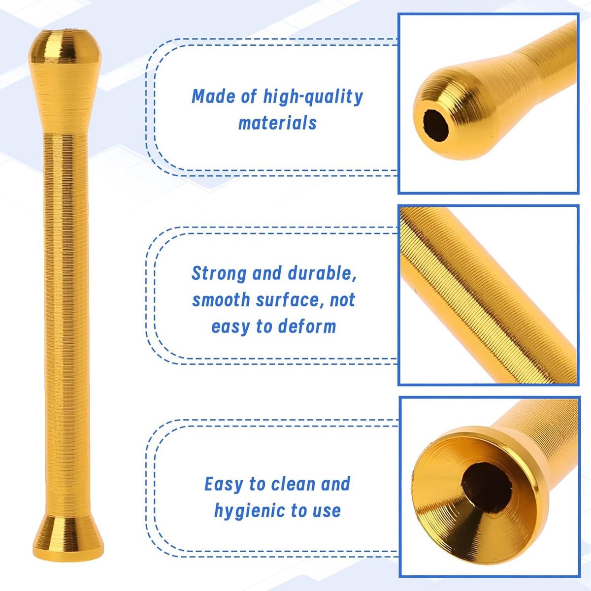 7 Stück Ziehröhrchen Set, Sniffer Set, Tragbares Ziehröhrchen Staubsauger Flaschenausgießer Sniff Stabil Leicht Elegant Edel In Look Vacuum Sniffer Dosier (Gold/Silber/Schwarz/Blau