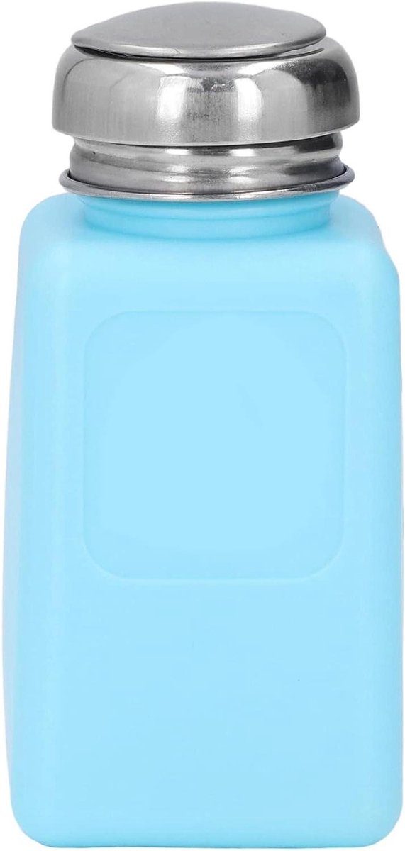 Allecto Plus - ESD-Veilige Vierkante Oplosmiddeldispenser 200ML voor Antistatische toepassing - Compact Formaat met Roestvrijstalen Deksel - Aceton en IPA geschikt