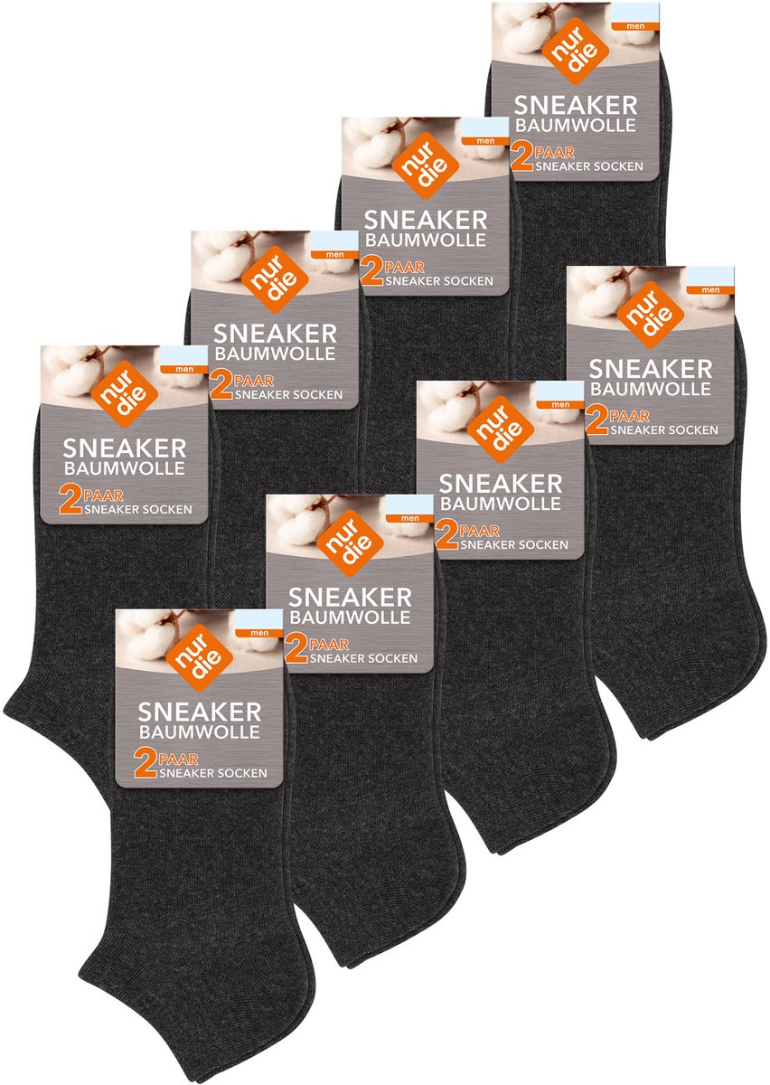 NUR DIE Sneakersocken Baumwolle Basic Unifarben