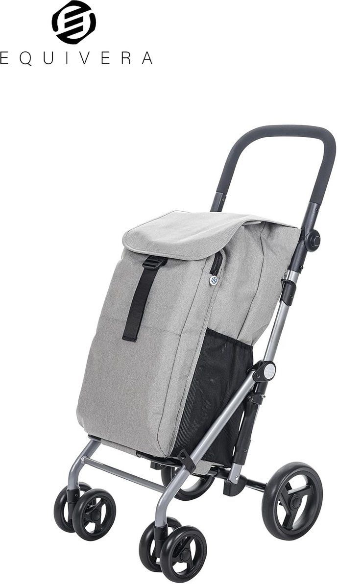 Equivera Boodschappentrolley met Koelvak - Boodschappentrolley - Boodschappen Trolley - Boodschappentrolleys