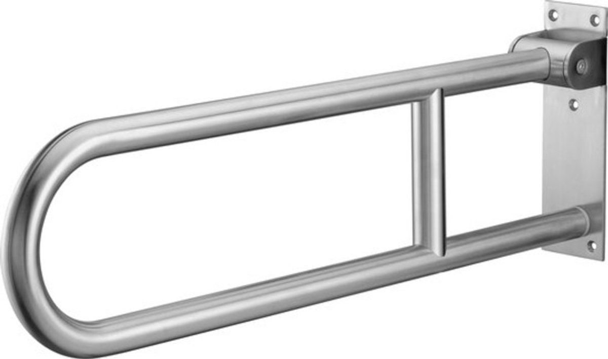 Toiletbeugel RVS opklapbaar 60 cm, wandbeugel, toiletsteun - Luxe geborstelde afwerking