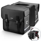 Craved Dubbele Fietstassen - Waterdicht - 40 liter - Zwart - Met reflectie - Elektrische Fiets