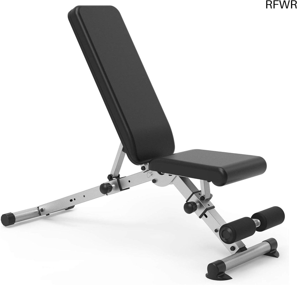 RFWR® Verstelbare Halterbank met Opvouwbare Functie en Automatische Vergrendeling voor Effectieve Lichaamstraining