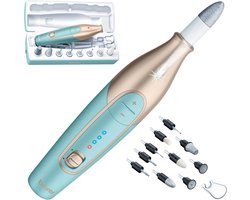 Beurer MP 84 - Elektrische nagelvijl Premium met 10 Opzetstukken - Nagelfrees voor 2 uur Draadloos gebruik - Complete kit voor mooie Handen & Voeten - Inc. Opbergetui met oplaadfunctie
