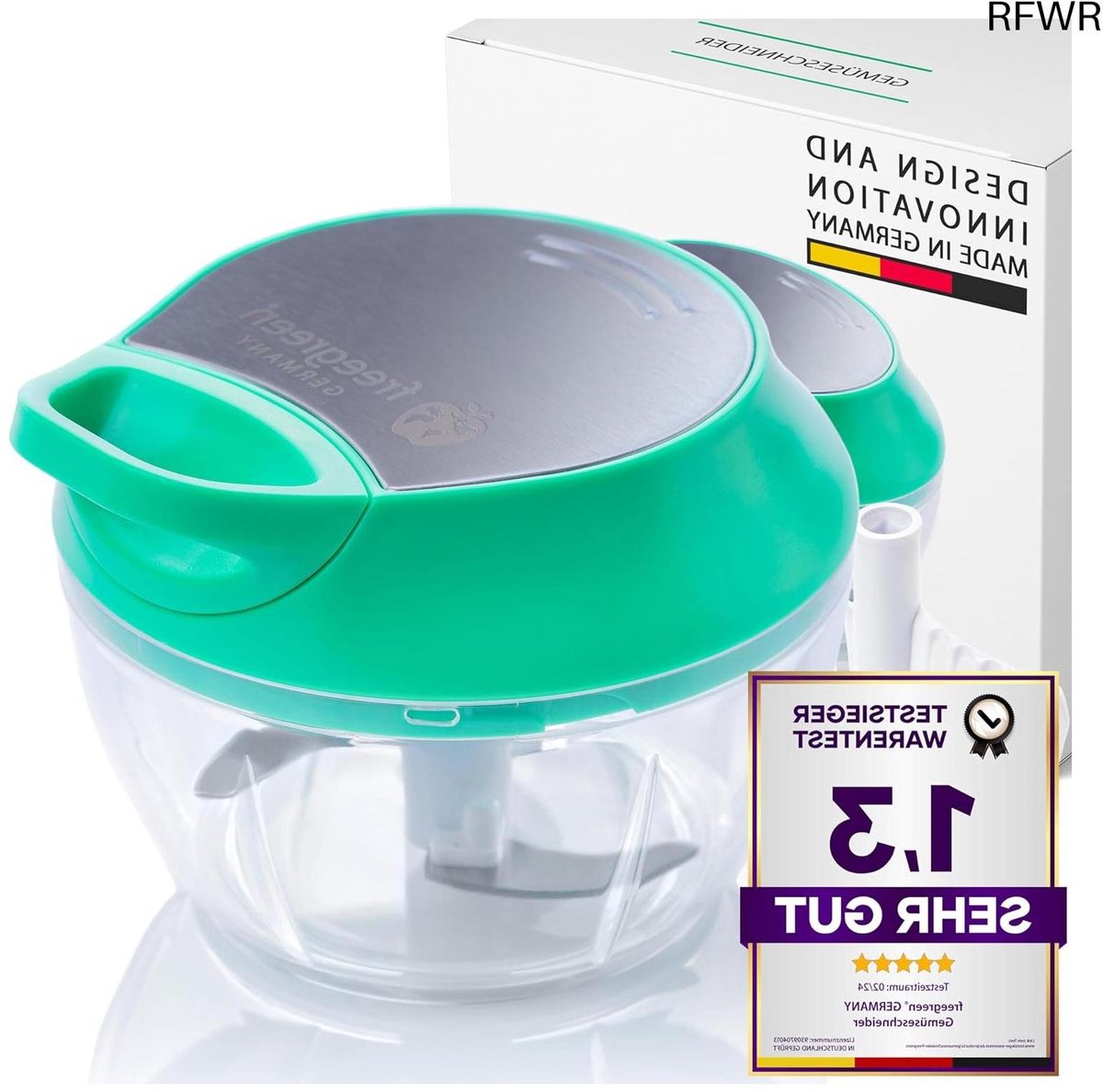 RFWR® Multifunctionele Groentesnijder en Hakmolen - 540 ml - Ideaal voor Groenten en Fruit, Uien, Noten, en Meer